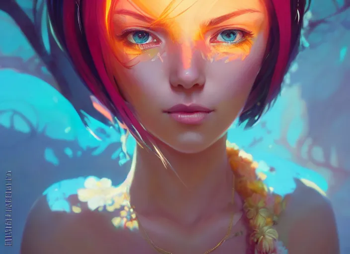 Image similar to highly detailed portrait of inna, in no game no life, stephen bliss, 8 k, unreal engine, fantasy art by greg rutkowski, loish, rhads, ferdinand knab, makoto shinkai and lois van baarle, ilya kuvshinov, rossdraws, tom bagshaw, global illumination, radiant light, detailed and intricate environment