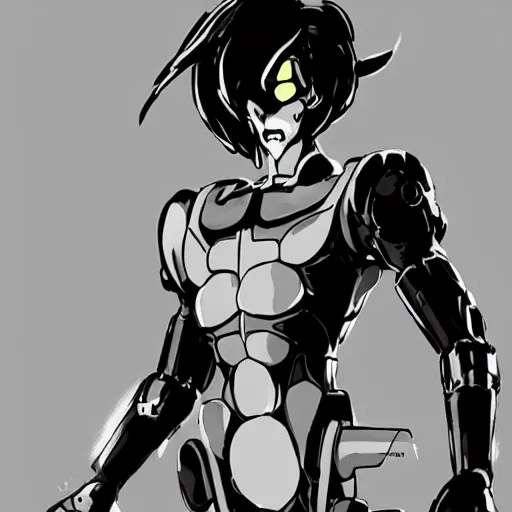 Image similar to mettaton from undertale in the style of yoji shinkawa, metal gear solid concept art