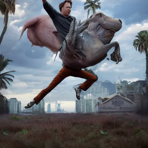 Prompt: hyperrealistic image of info wars alex jones as ( ace ventura ), stunning 3 d render, inspired by istvan sandorfi & greg rutkowski & unreal engine, full body shot, perfect symmetry, dim volumetric cinematic lighting, 8 k octane comprehensive render, extremely hyper - detailed, incredibly lifelike attributes, intricate, real flesh texture, masterpiece, artstation, stunning,