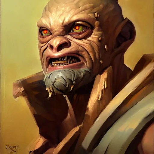 Prompt: greg manchess portrait painting of golum as overwatch character, medium shot, asymmetrical, profile picture, organic painting, sunny day, matte painting, bold shapes, hard edges, street art, trending on artstation, by huang guangjian and gil elvgren and sachin teng