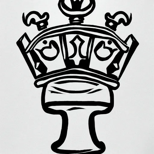 tattoo of a crowned chess pawn, Stable Diffusion