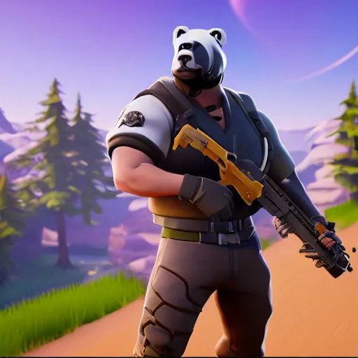 Prompt: bearsnake as a fortnite character, screenshot from fortnite, 3 d unreal engine render