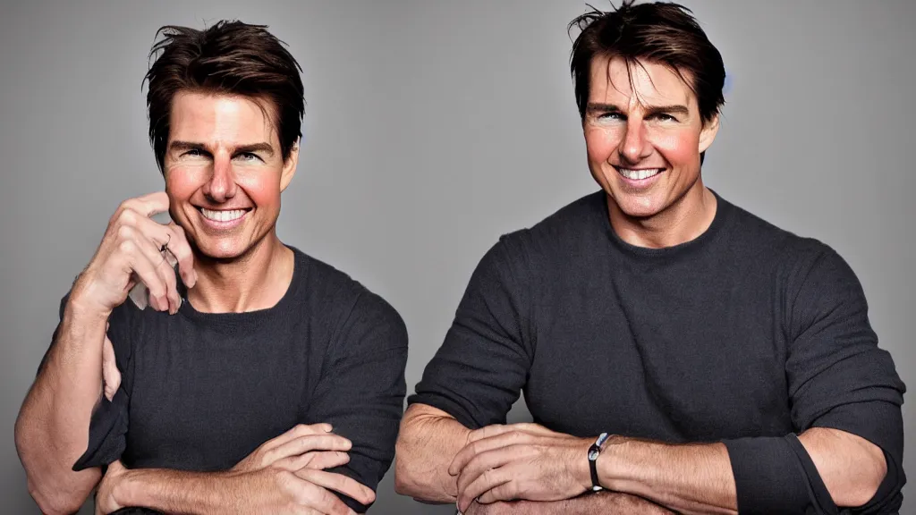 Image similar to A studio portrait of Tom Cruise