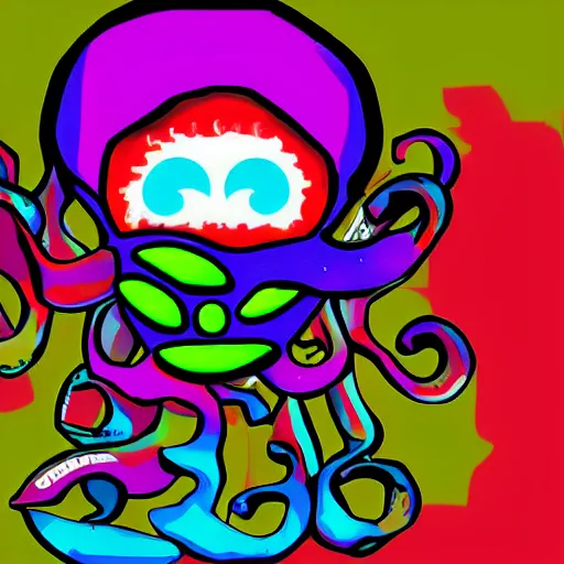 Prompt: digital art in the style of rad squid