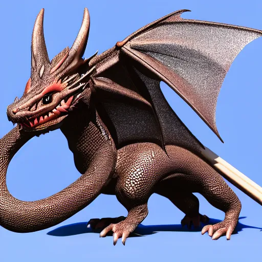 Image similar to dragon mouse, epic pose, 8 k dynamic render