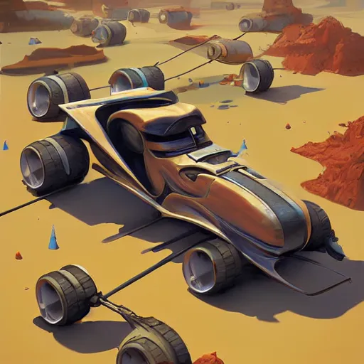 Image similar to isometric hotrod drag racer, extended front axle, large back wheels, concept art by tyler edlin and petros afshar and christopher balaskas and marius borgeaud and kiliain eng, well proportioned, highly detailed