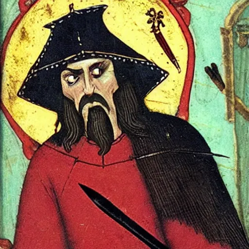 Prompt: a photo of vlad the impaler