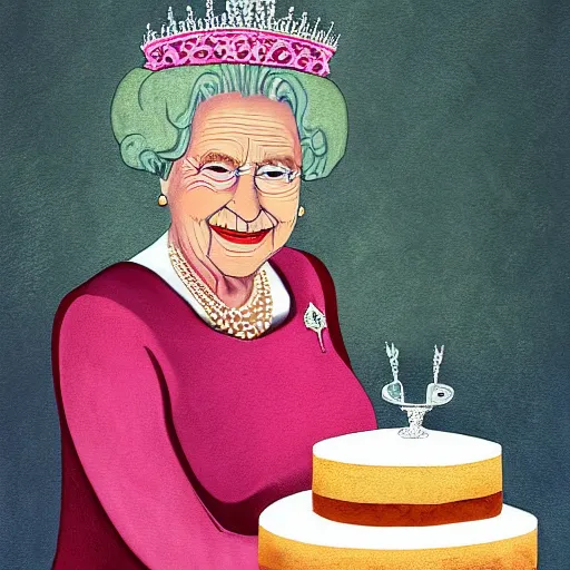 Image similar to The Queen and her Cake by Avery Palmer