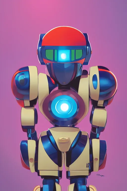 Image similar to metabots medabots medarotto medarot robot minimalist comics helmet mask neon cybereye, behance hd by jesper ejsing, by rhads, makoto shinkai and lois van baarle, ilya kuvshinov, rossdraws global illumination ray tracing hdr radiating a glowing aura