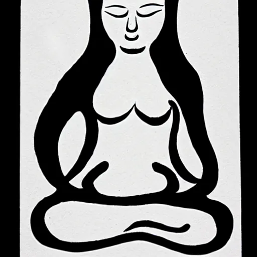 Image similar to zen meditation ink