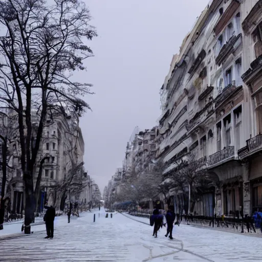 Image similar to Buenos Aires with snow