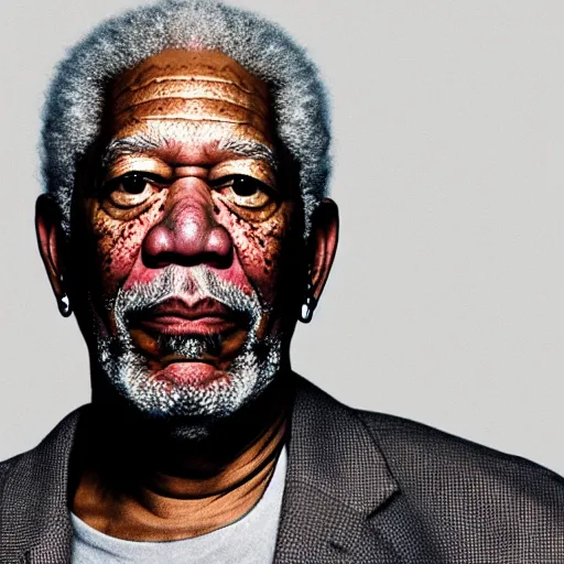 Image similar to normal map of Morgan freeman