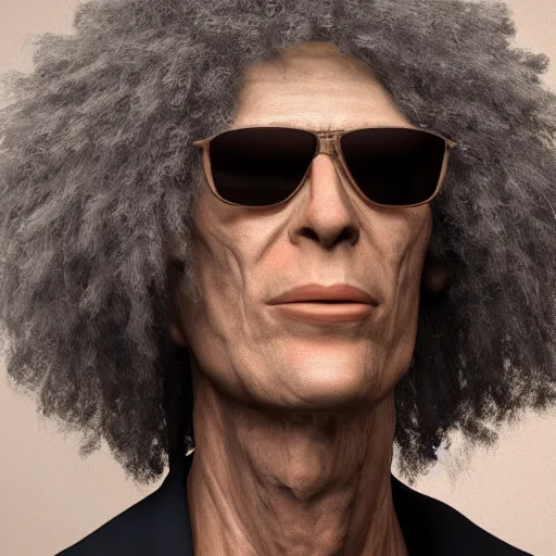 Prompt: a detailed award winning photograph of humanoid AI Howard Stern, rendered in Octane