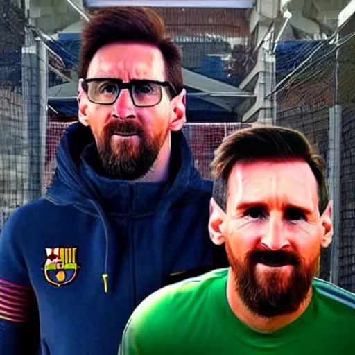 Image similar to messi - gordon freeman hybrid