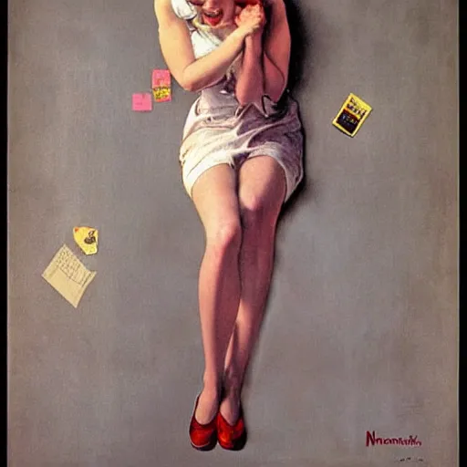 Image similar to marilyn monroe by norman rockwell