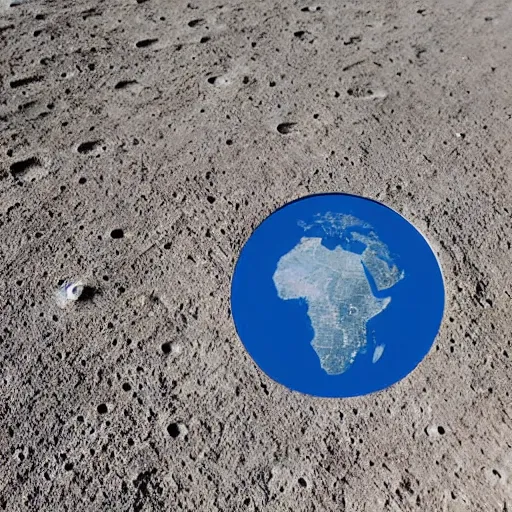 Prompt: for sale sign on the moon with the earth in the background sky