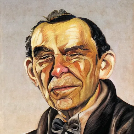 Image similar to portrait of durao barroso, painting by paula rego, high detail, high resolution