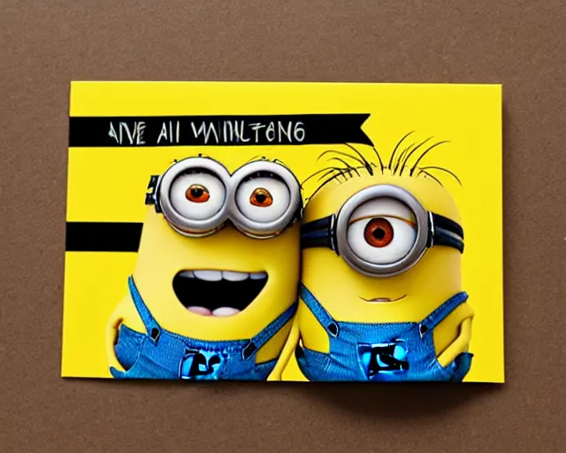 Image similar to minion greeting card