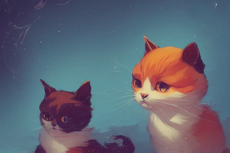 beautiful render of cute cat, by victo ngai and | Stable Diffusion ...