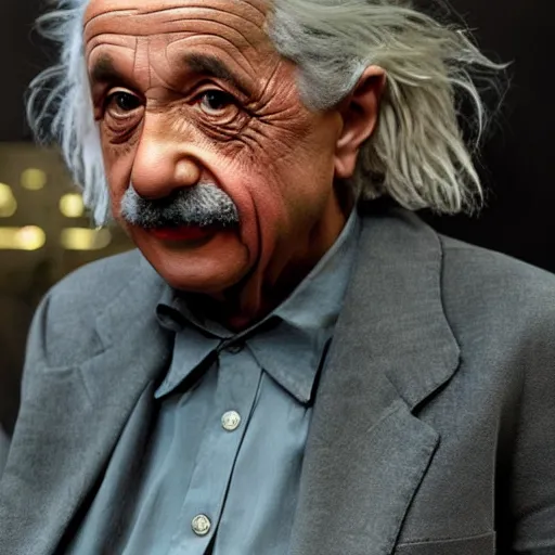 Image similar to Albert Einstein wearing a witches hat in Call of Duty black ops, highly detailed, high quality, HD, 4k, 8k, Canon 300mm, professional photographer, 40mp, lifelike, top-rated, award winning, realistic, sharp, no blur, edited, corrected, trending