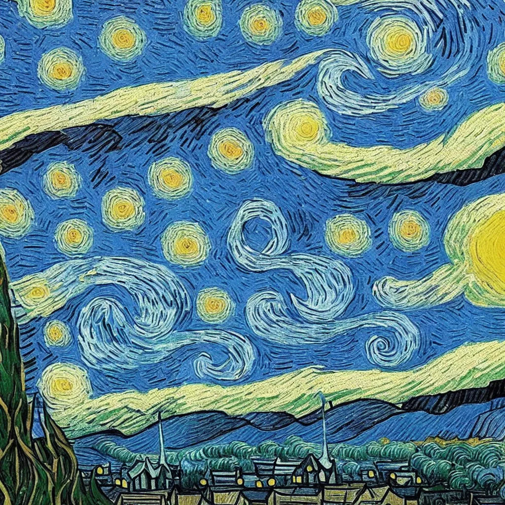 Prompt: ryver by van gogh