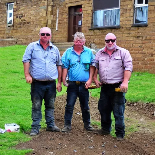 Prompt: Aussie gold hunters in Batley