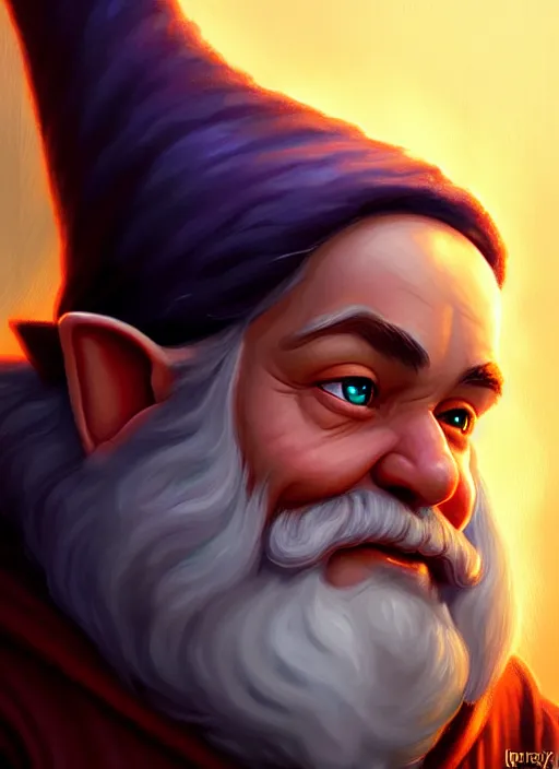 Image similar to a _ fantasy _ style _ portrait _ painting _ of gnome, rpg dnd oil _ painting _ unreal _ 5 _ daz. _ rpg _ portrait _ extremely _ detailed _ artgerm _ greg _ rutkowski _ greg