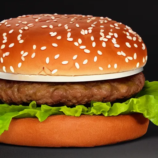 Prompt: a mcdonalds burger made of shit