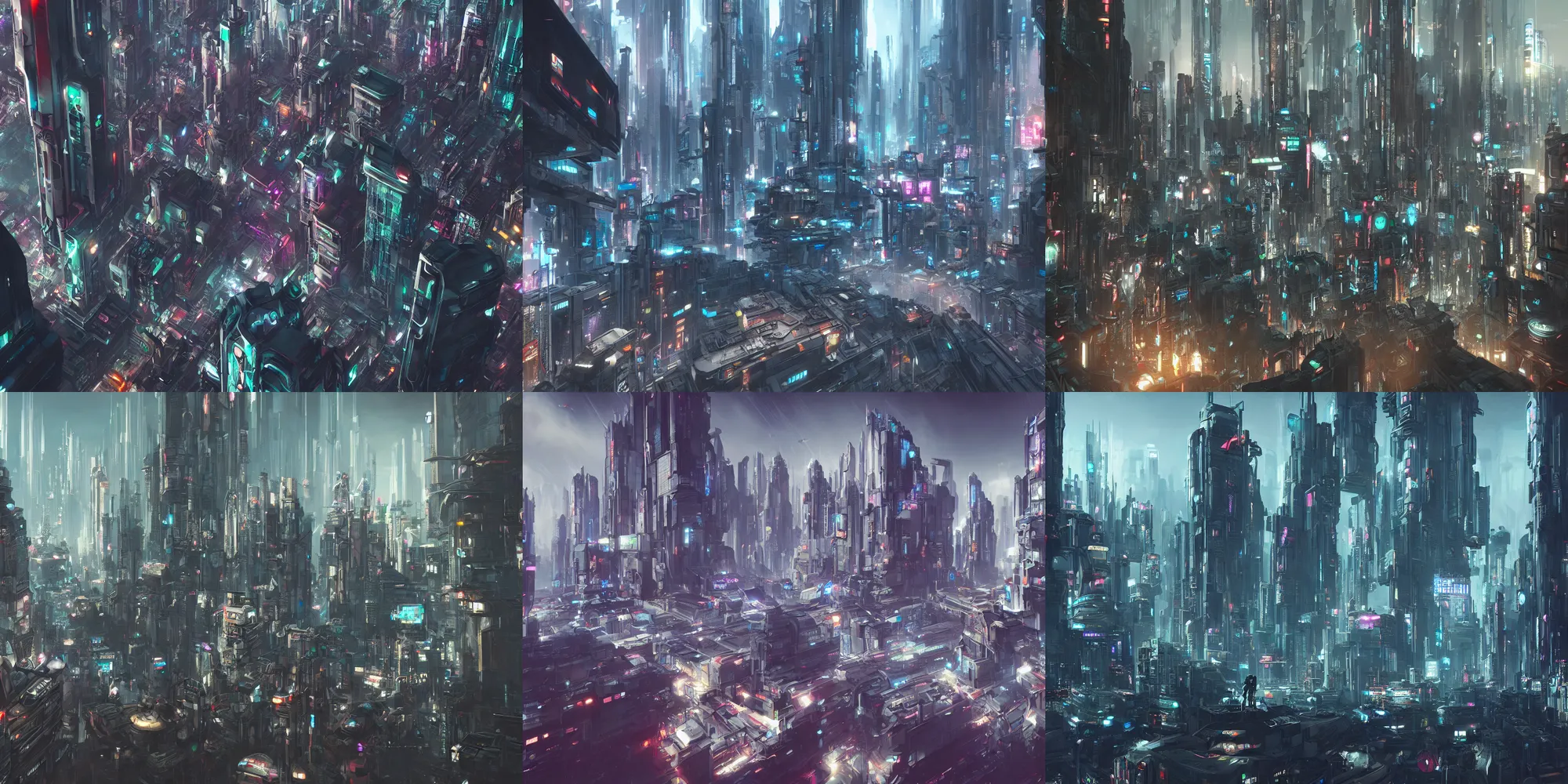 Prompt: futuristic cyberpunk cityscape, detailed, octane render, artstation, concept art