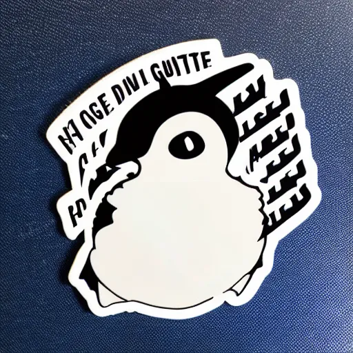 Image similar to cute anime goose sticker, diecut