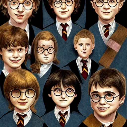 Prompt: a detailed portait of harry potter