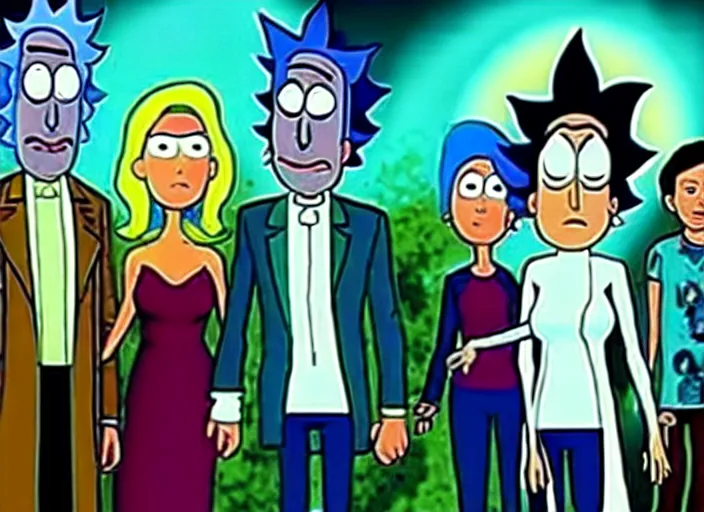 Image similar to film still of rick sanchez family portrait in the new scifi movie 4 k,,,,,,,,,,,,,,,,,,,,,,,,,,,,,,,,,,,,,,,,,,,,,,,, rick and morty