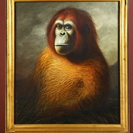 Prompt: An exquisite oil painting of a orangutan dressed like Napoleon