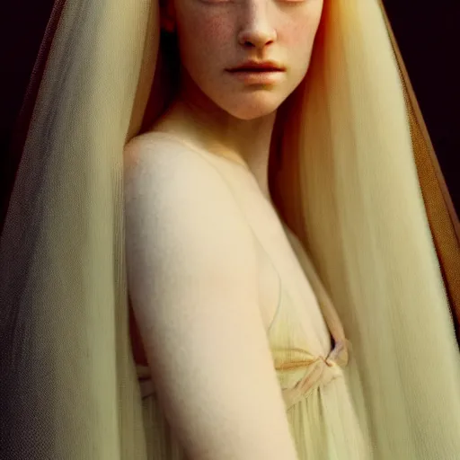 Prompt: photographic portrait of a stunningly beautiful english renaissance female in soft dreamy light at sunset, beside the sea, soft focus, contemporary fashion shoot, in a denis villeneuve movie, by edward robert hughes, annie leibovitz and steve mccurry, david lazar, jimmy nelsson, extremely detailed, breathtaking, hyperrealistic, perfect face, octane render