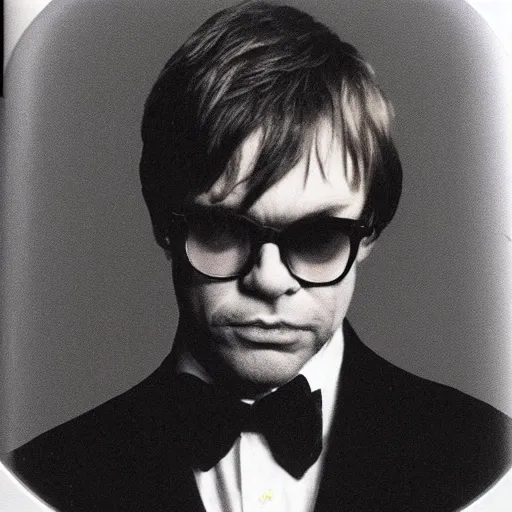 Prompt: jeffrey dahmer elton john portrait, polaroid photo, perfect photo, photo pinterest