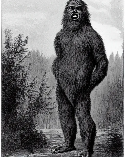 Image similar to 1870s sasquatch