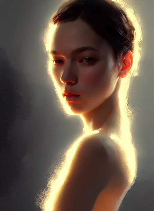 Image similar to realistic portrait, intricate, elegant, glowing lights, highly detailed, digital painting, artstation, concept art, smooth, sharp focus, illustration, art by wlop, mars ravelo and greg rutkowski