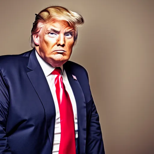 Image similar to Obese Donald Trump XF IQ4, 150MP, 50mm, F1.4, ISO 200, 1/160s, natural light