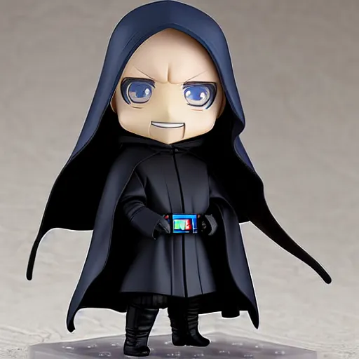 Image similar to nendoroid hooded darth sidious emperor palpatine, detailed, custom