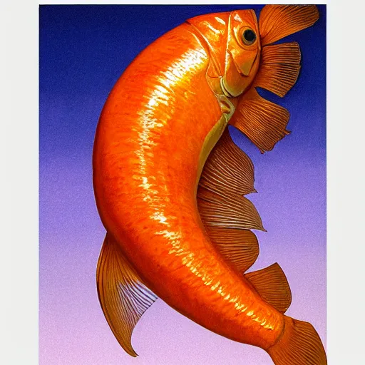 Image similar to symetrical reflective hyperrealistic space rectangle carp estuary poltergeist papaya , by Edward Hopper and Georgia O'Keeffe and Peter Gric , Marvel Comics , seapunk , movie poster