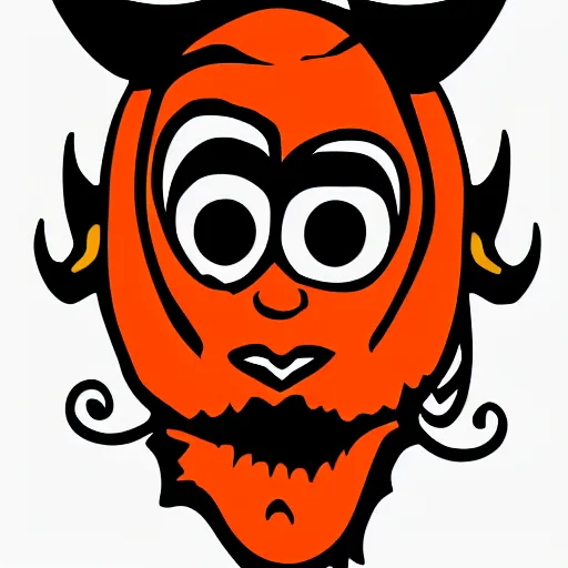 Prompt: devil emoji clipart design