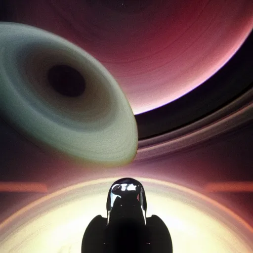 Prompt: a tear in the fabric of time and space on saturn for nanobots. imax, 7 0 mm. digital live - action. concept art. dramatic lighting. spin ( novel ). neo - noir science fiction.