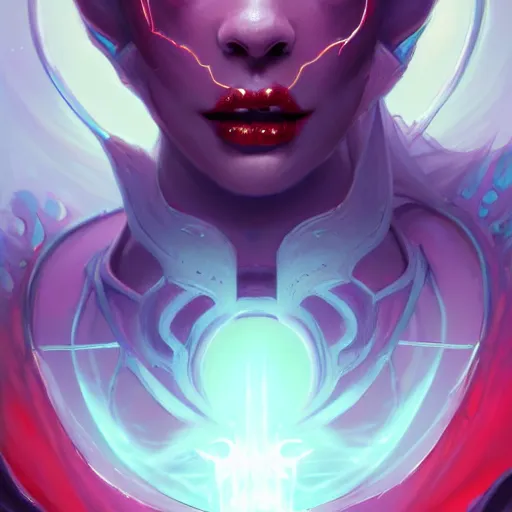 Image similar to a portrait of a beautiful demonic cybernetic queen of hell, cyberpunk concept art by pete mohrbacher and wlop and artgerm and josan gonzales, digital art, highly detailed, intricate, sci-fi, sharp focus, Trending on Artstation HQ, deviantart, unreal engine 5, 4K UHD image