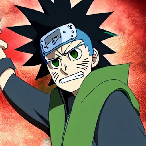 Image similar to Rick Sanchez in Naruto 4K detailed Digital art