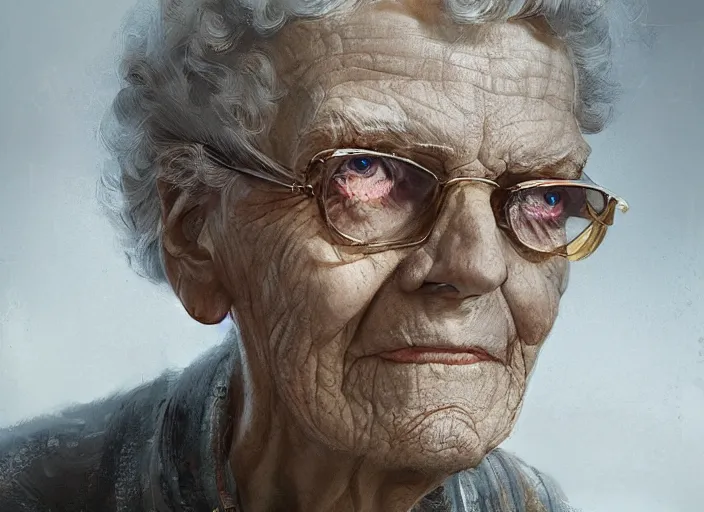 Prompt: the look of an elderly person 4 1 6 0 by greg rutkowski and ernt haeckel, vivid colour, trending on artstation