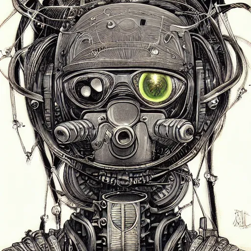 Image similar to a beautiful painting of robot by aaron horkey, trending on artstation