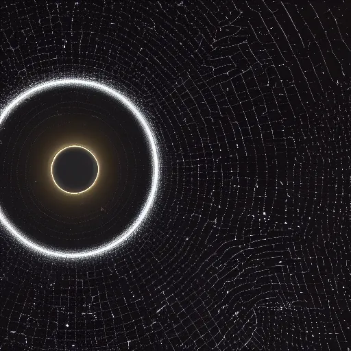 Image similar to a galactic disk - like vortex of metal debris from space stations and other space objects in black, starless space, view from afar, octane render, dark sci - fi movie scene