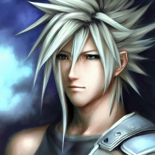An anime portrait of a cloud strife from ff7, by | Stable Diffusion ...
