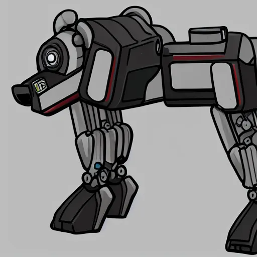 Image similar to ss 1 3 robo borg hound, medical mecha canine, digital art, furaffinity, deviantart