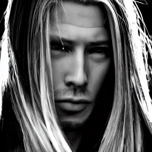 Image similar to A photo of sephiroth, award winning photography, 50 mm, perfect faces.